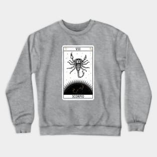 Scorpio Distressed Goth Tarot Zodiac Sign Crewneck Sweatshirt